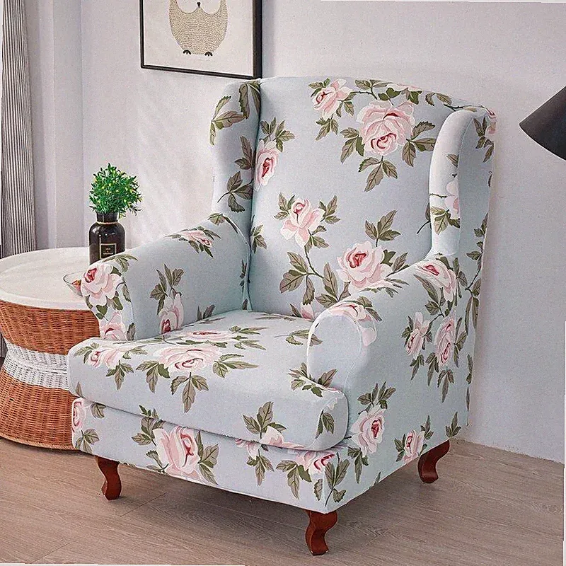 Nordic Wing Chair Covers Stretch Sloping King Back Armchair Covers Slipcovers
