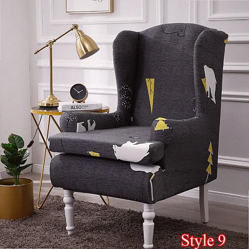 queen anne wing back recliner chair covers